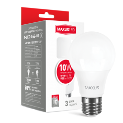 LED лампа MAXUS A60 10W яркий свет 220V E27 (1-LED-562-01)